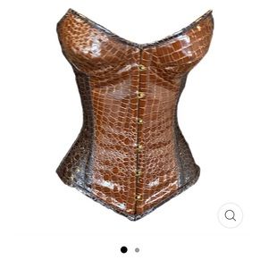 Leather corset top